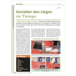 Installer des sièges de...