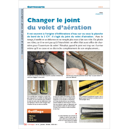 Changer le joint du volet...