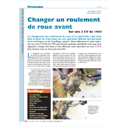 Changer un roulement de...