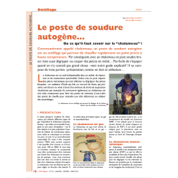 Le poste de soudure...